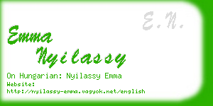 emma nyilassy business card